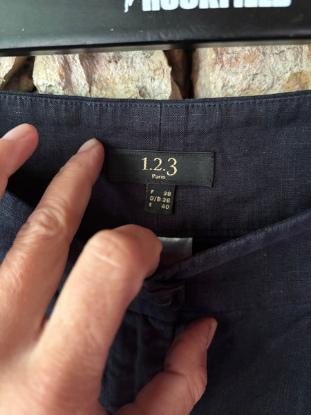 Dark Blue Linen