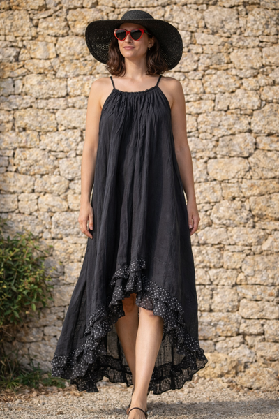 Robe lin bohème