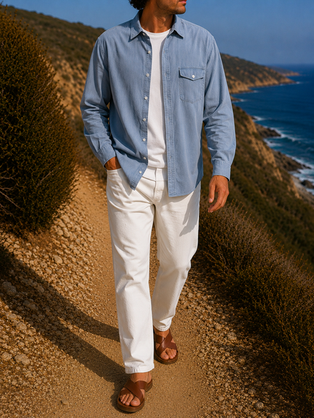 Hiker in Town