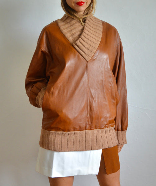 Leather Sweater by Christian Dior